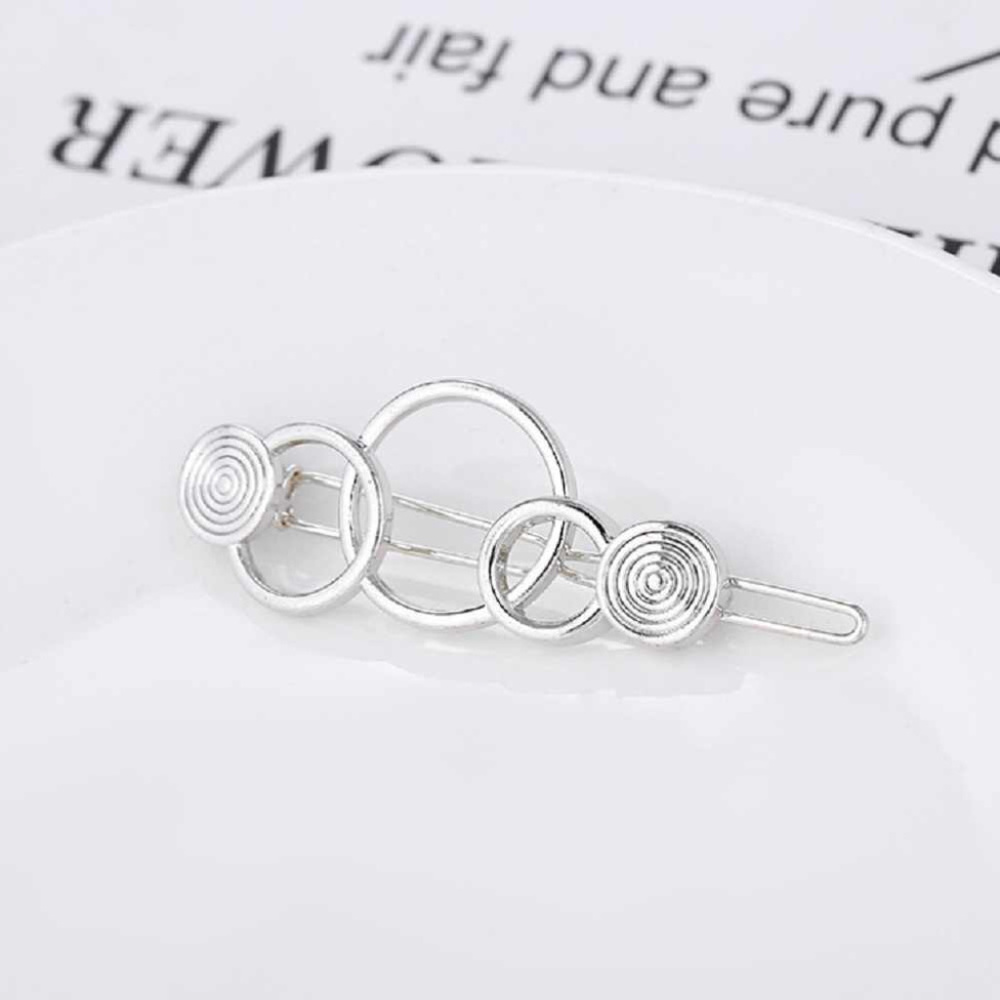 NWT- Silver Tone Multi Circle Barrette